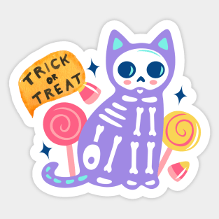 Halloween Cat - Trick or Treat #2 Sticker